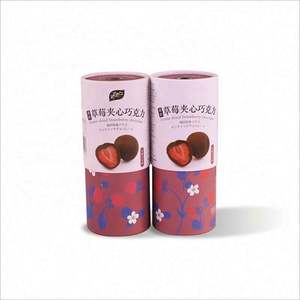 Boîte de papier ronde cylindrique écologique fabriquée en usine pour solution d'emballage durable au chocolat avec gaufrage de stratification brillante - Product Image 6