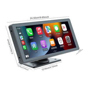 شاشة لاسلكية 10.26 بوصة تدعم CarPlay وAndroid Auto، مشغل MP5 للسيارة بمنفذ Type-C 5V، يدعم كاميرا لوحة القيادة وكاميرا الرجوع للخلف وجهاز إرسال FM - Product Image 1
