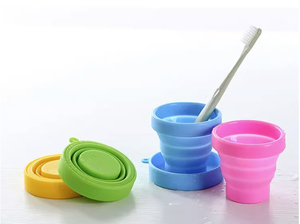 Gobelet télescopique d'extérieur pour bain de bouche, portable, résistant aux hautes températures, en silicone pliable, anti-fuite, sans BPA, pour le sport - Product Image 5