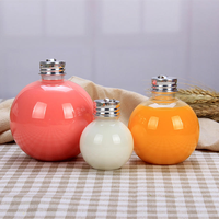 Bouteille sphérique en plastique PET de qualité alimentaire pour décoration de Noël, 50 ml, 100 ml, 250 ml, pour jus, lait, thé, à suspendre, anti-fuite