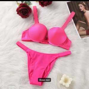 En stock, ensemble de soutien-gorge et de string sans couture de haute qualité pour femme, avec logo en <span class=keywords><strong>strass</strong></span>, lingerie sexy - Product Image 6