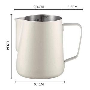 Pichet à mousseur à lait Barista 350 ml 600 ml en acier inoxydable pour expresso, mini-mousseur, avec logo personnalisé - Product Image 3