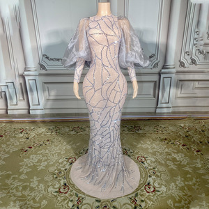 Novance Y2849 Abiti Eleganti con Design Boutique e Strass Scintillanti, Vestiti da Sera Chic Stile Sirena <span class=keywords><strong>per</strong></span> Cerimonie di <span class=keywords><strong>Laurea</strong></span> - Product Image 2