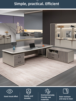 Bureau de direction, table de bureau moderne haut de gamme, chaise de bureau de direction, design luxueux
