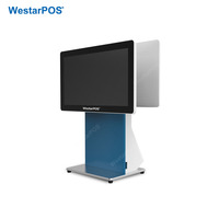Systèmes de point de vente WestarPOS CRS001 avec grand écran de 24 pouces pour les magasins de détail ou les vitrines, imprimante et scanner intégrés sous Android