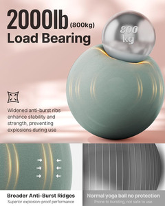 <span class=keywords><strong>Ballon</strong></span> <span class=keywords><strong>de</strong></span> yoga en PVC anti-éclatement personnalisé pour la <span class=keywords><strong>gym</strong></span> et le fitness, <span class=keywords><strong>avec</strong></span> pompe rapide – Vente en gros - Product Image 4