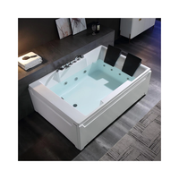 Baignoire de massage en acrylique pour couples avec bain à remous et jacuzzi