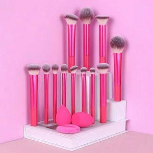 YRX Juego de Brochas de Maquillaje de Pelo Sintético Profesional con Logotipo Personalizado al por Mayor, 12 Piezas, Empaque Personalizable para Sombra de Ojos y Rostro - Product Image 3