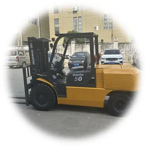 Cheap Price Used Komatsu Fd50 5 Ton Forklift With 3 Stages Mast Available For Sale in Shanghai