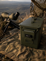 Boîte de rangement antivol pour véhicule, maison et utilisation sur le terrain, avec boîte à munitions en métal renforcé