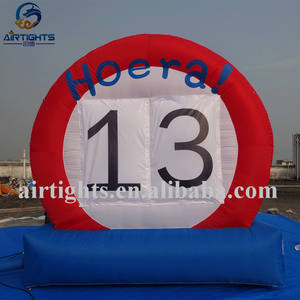 Panneau de signalisation gonflable géant de 3m, âge ou Logo personnalisé, panneau HOERA pour fête d'anniversaire - Product Image 4