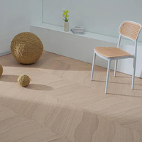 Parquet en chêne gris à motif feuille, multi-couches, stable, avec joint mâle et femelle, vente en gros
