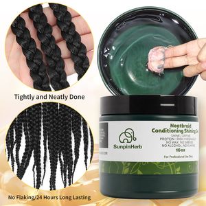 Gel Fijador Extra Fuerte Loc Gel de 16oz para Cabello Rizado y Grueso, Acondicionador para Rastas y Trenzas, Brillo sin Enjuague - Product Image 4