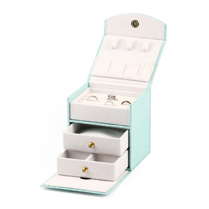Custom Pull Out Earing Wholesale Velvet Sliding <b>Gift</b> Big Portable Drawer Leather <b>Boxes</b> Jewelry Packaging Bag Pouch and Box - Product Image 4