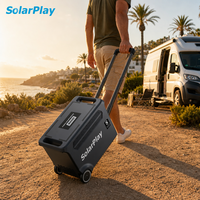 Système d'alimentation domestique/extérieur LiFePO4 3600W AC 3840Wh avec chargeur solaire 400W, contrôleur MPPT, compatible voiture, générateur à gaz