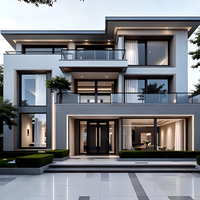 Villa et hôtel préfabriqués en acier moderne Econel avec structure en acier à 2 étages et système de plancher à 6 chambres