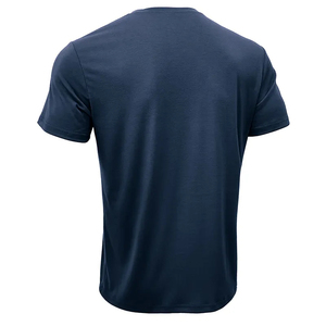 Wholesale Custom Logo Men Slim Fit Short-Sleeve <b>Henley</b> <b>Shirt</b> with Buttons for Men - Product Image 3