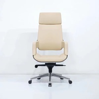 Chaise de bureau en cuir personnalisée pour la maison, chaise de bureau ergonomique avec hauteur réglable, chaise de patron en cuir haut de gamme moderne