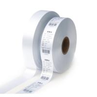 Ruban de satin en gros, tissus personnalisés imprimés en satin de polyester, étiquette d'entretien des vêtements, 3*200m 3.5*200m