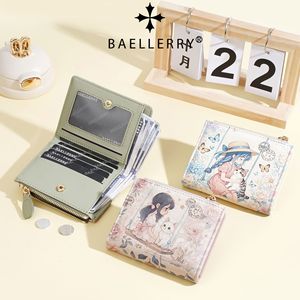 กระเป๋าสตางค์สั้นผู้หญิง Baelerry ลายอนิเมะ ความจุเยอะ ใส่เหรียญได้ ใช้ได้ทุกวัน - Product Image 1