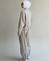 Ensemble coordonné modeste haut de gamme pour femmes musulmanes, coupe ample, respirant, haut à manches longues et pantalon 2026