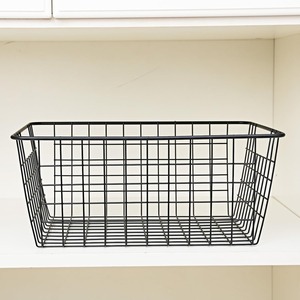 Upright Freezer Storage Baskets Black Wire Storage <b>Bins</b> <b>Large</b> Basket for Freezer Pantry Bathroom Organizing - Product Image 5