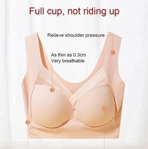 Soutiens-gorge sexy push-up sans armatures en dentelle respirante à bonnets profonds, style mode, et débardeurs d'été sans couture à couvrance dorsale complète, grandes tailles L-6XL - Product Image 6