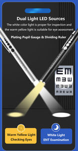 Y tế đèn pin thép không gỉ bút ánh sáng mắt Ent kiểm tra có thể sạc lại điều dưỡng LED <span class=keywords><strong>Torch</strong></span> với clip Mini Led đèn pin - Product Image 4