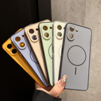 Coque hybride TPU+PC sans cadre 6 couleurs unies pour Redmi Note 14 Pro Plus 13 Pro 12 A3, anneau en plastique mat antichoc doux pour la peau