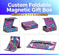 Bunte Faltbare Magnetische Klappgeschenkbox Street Art Graffiti Kundenspezifisch Bedruckte Wiederverwendbare Zusammenklappbare Verpackung Starre Box