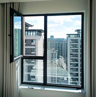 Fenêtre à battant moderne Xilonghe pour portes et fenêtres extérieures, revêtement anti-corrosion, isolation acoustique et thermique élevées, idéale pour bureaux et villas