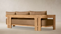 Ensemble de conversation robuste pour jardin et patio, avec coussins épais et charme rustique, canapé d'extérieur