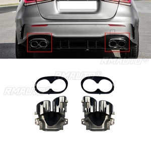 ท่อท่อไอเสียกันชนหลังรถยนต์สำหรับ Mercedes-Benz A-Class A35 W177 C118 CLA35 X247 GLB35 A45S อุปกรณ์เสริมรถยนต์ - Product Image 1