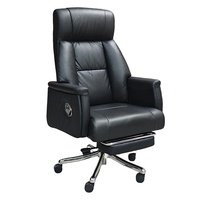 Chaise de bureau de direction de luxe, chaise de personnel, chaise d'ordinateur, chaise de repos, chaise de gestionnaire, pivotante, réglable en hauteur, en PVC, pour bureau à domicile