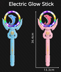 Bâton Magique Sirène Scintillant pour Enfants YT avec Sept Lumières Colorées et Musique, Jouet Éolienne Tournante, Article de Fête Nouveauté - Product Image 3
