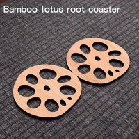 YINXIN Sous-verre en bois en forme de racine de lotus, isolant thermique, anti-brûlure, pour tasses à thé, décoration de table domestique, vente chaude