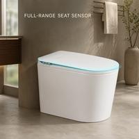 Toilette intelligente pour personnes âgées, bidet électrique avec siège chauffant, télécommande, chasse d'eau automatique et utilisation facile