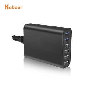 Caricabatterie per <span class=keywords><strong>Cellulari</strong></span> 60W con 6 Porte USB, Stazione di Ricarica Multi-Dispositivo per iPhone 15 14 13 12 - Product Image 2
