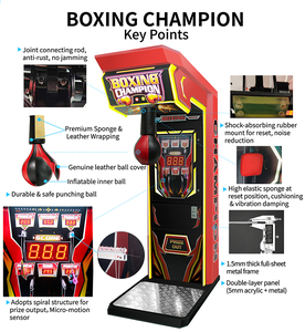 Máquina recreativa de boxeo Boxing King Champion, versión fútbol, con sistema de canje de tickets y regalos para centros de entretenimiento. - Product Image 3