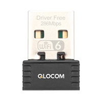 QLOCOM Computer Hardware Software Wifi6 AX300M Receptor inalámbrico Dongle Tarjeta de red Mini USB Wifi Adaptador