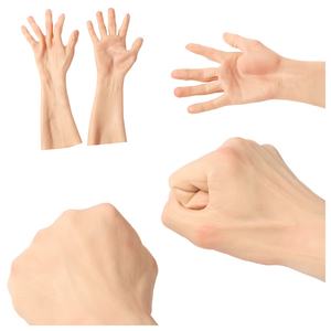 Gants en silicone pour homme âgé, mains réalistes, manchon seconde peau, faux gants dissimulant les bras, couvrant les cicatrices pour <span class=keywords><strong>Halloween</strong></span> - Product Image 1