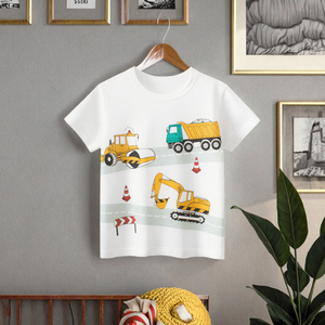 เสื้อยืดเด็กผู้ชายแขนสั้นคอกลมลายการ์ตูนผ้าคอตตอนหวี 100% สำหรับเด็กทารก ขายส่งปี 2026 - Product Image 3