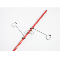 Poteau de lampe pliant, support de lampe suspendu Portable de pêche, support d'extérieur, lampe de Camping, chasse, randonnée Standard avec crochets