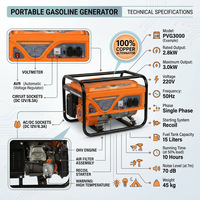 Générateur à essence de nouvelle conception, puissance 2,8 kW, 3 kVA, 3 kW, à vendre