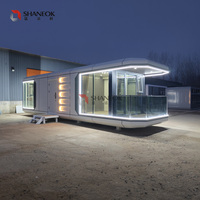 Maisons mobiles modernes en forme de capsule spatiale, maisons préfabriquées mobiles, conteneurs, petites maisons préfabriquées de luxe en forme de capsule spatiale