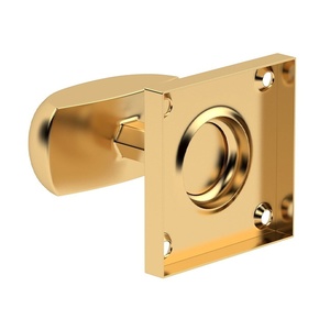 Cổ Điển Brass Hai Mặt Bên Phòng Tắm Tay Nắm Cửa Trượt Flush Glass Tắm Vòng Tay Nắm Cửa Xử Lý Thiết Lập Với Khóa Cho Graphite - Product Image 5