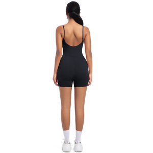 Body de yoga sin costuras y transpirable para mujer, con espalda descubierta y diseño acanalado hasta los muslos, ideal para usar bajo blazers y abrigos. - Product Image 5