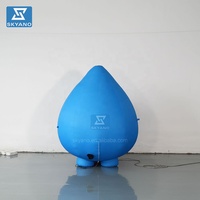 Modèle de dessin animé gonflable personnalisé en forme de goutte d'eau pour la publicité et la décoration d'événements en plein air