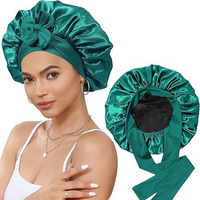 Bonnet de nuit en satin double couche réversible pour femmes, doux, confortable, respirant, respectueux de la peau, vente en gros personnalisée