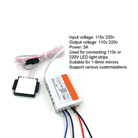 KAIYI Accesorios para Espejo Inteligente AC 110-220V, Interruptor Táctil Frontal para Espejo de Cuerpo Entero, Sensor de Luz, Controlador de Intensidad